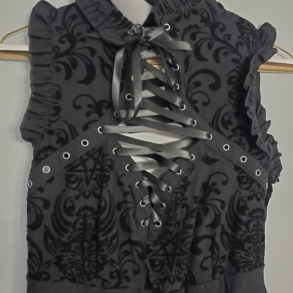 Killstar Bloodlust Party Dress Black Punk Whimsygoth Luxury Coquette Girl Sz M - Picture 4 of 16